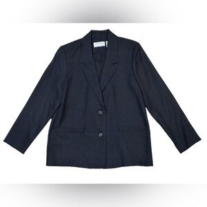 Alfred Dunner Polyester Blazer Suit Jacket Size 8 Petite 8P Black Office‎ Travel
